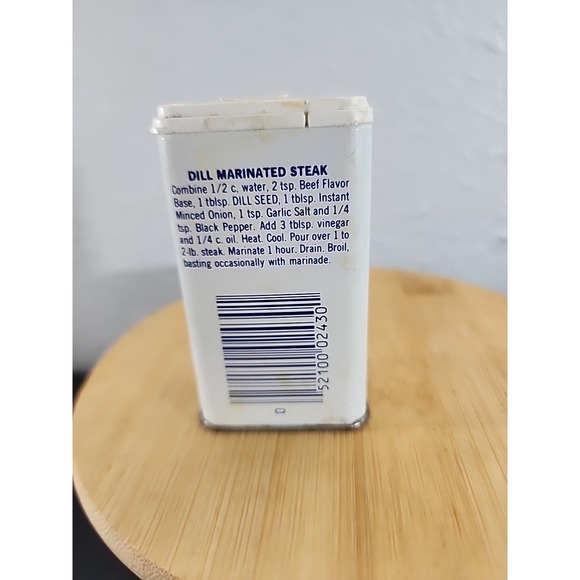 Vintage Tin  1977 Schilling Whole Dill  Seed Spice Tin 1.62 Ozs Not Empty - Picture 3 of 8